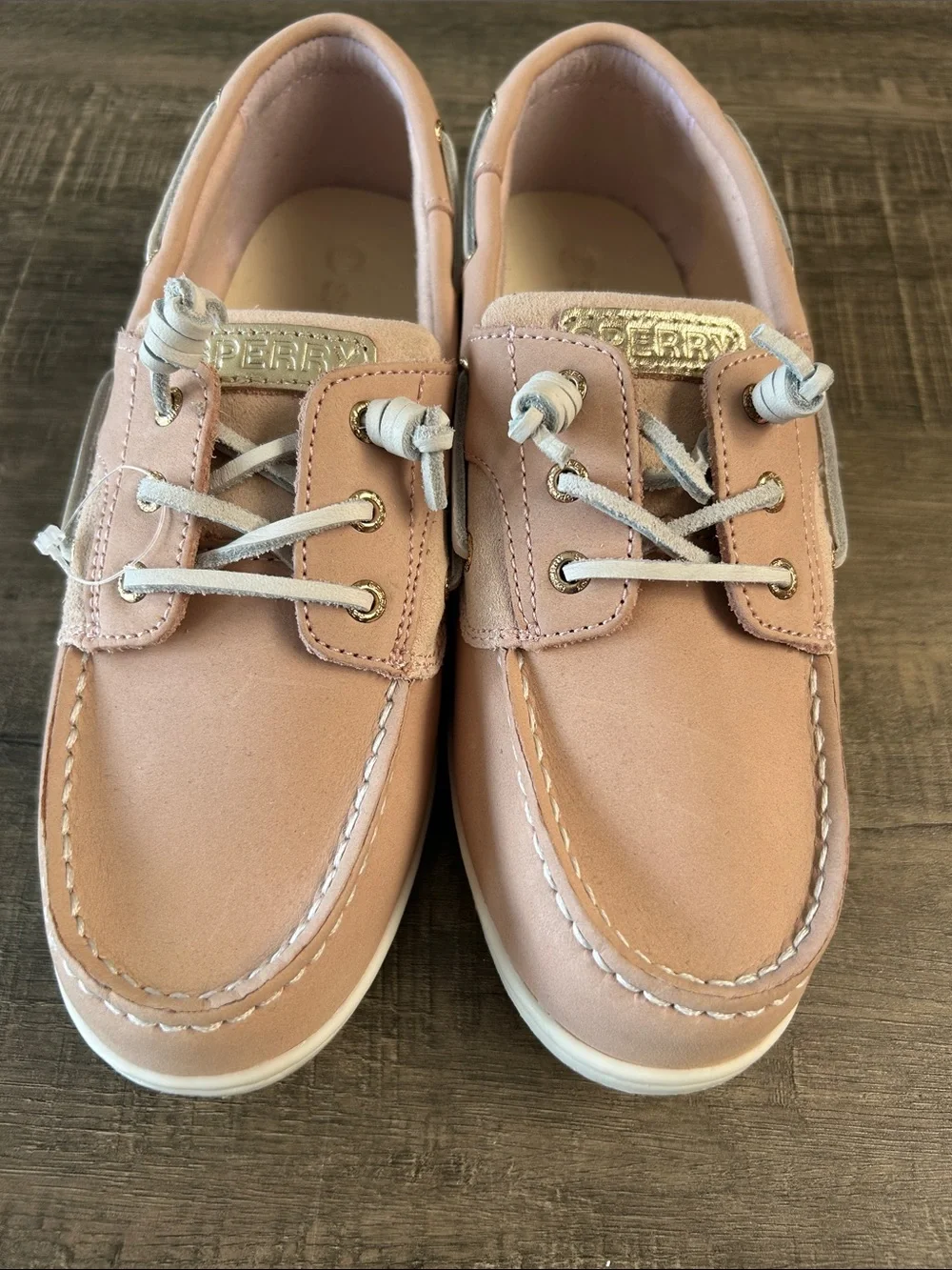 Sperry Girls Blush Pink Moccasin Boat Shoes